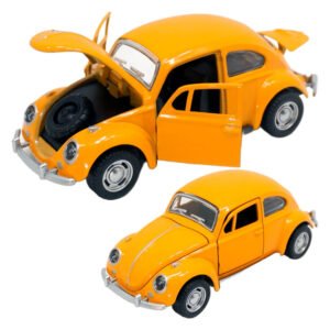 Carrinho Miniatura de Ferro Fusca Clássico 1:32 – Colecionável com Abertura de Portas