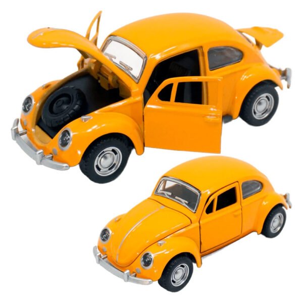 Carrinho Miniatura de Ferro Fusca Clássico 1:32 – Colecionável com Abertura de Portas