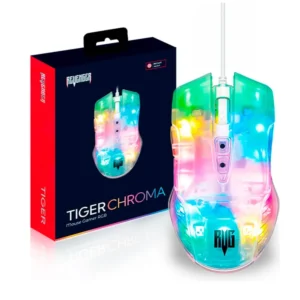 Mouse Gamer LED Transparente Alta Performance com 6 Botões
